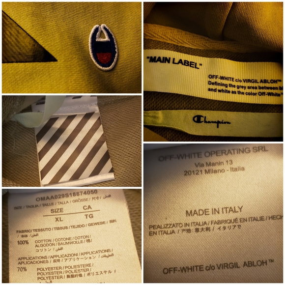 Off White x Champion Hoodie - Picture 3 of 5